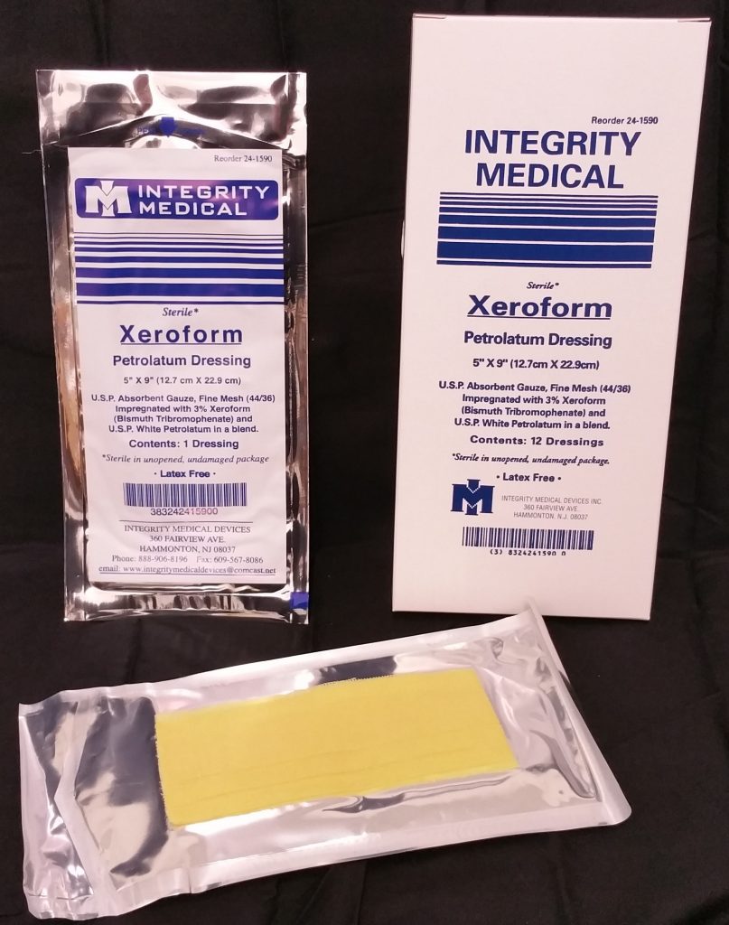 Xeroform Gauze Integrity Medical Devices